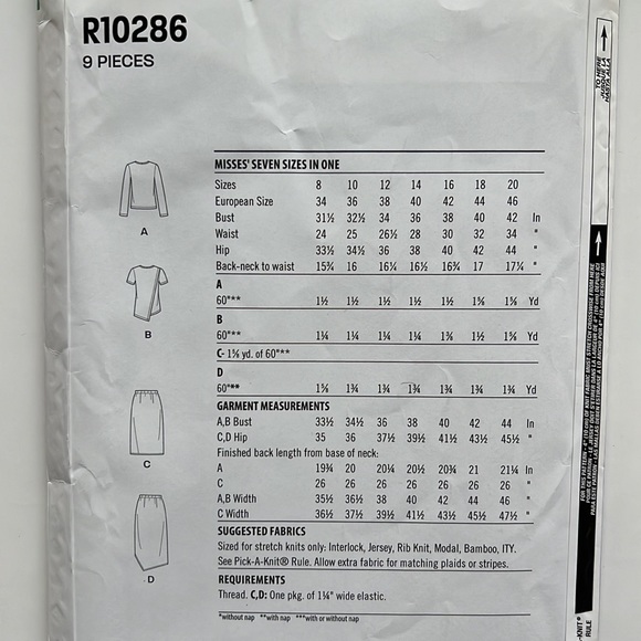 Lot of 5 Easy Sewing Patterns - Unused uncut Sewing pattern some just for knits - Picture 4 of 15